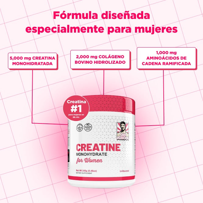 Monohidrato de creatina para mujeres