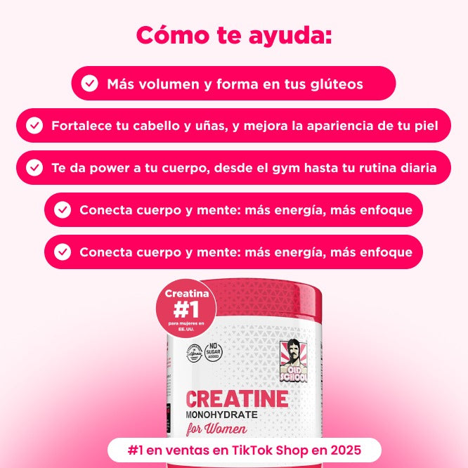 Monohidrato de creatina para mujeres