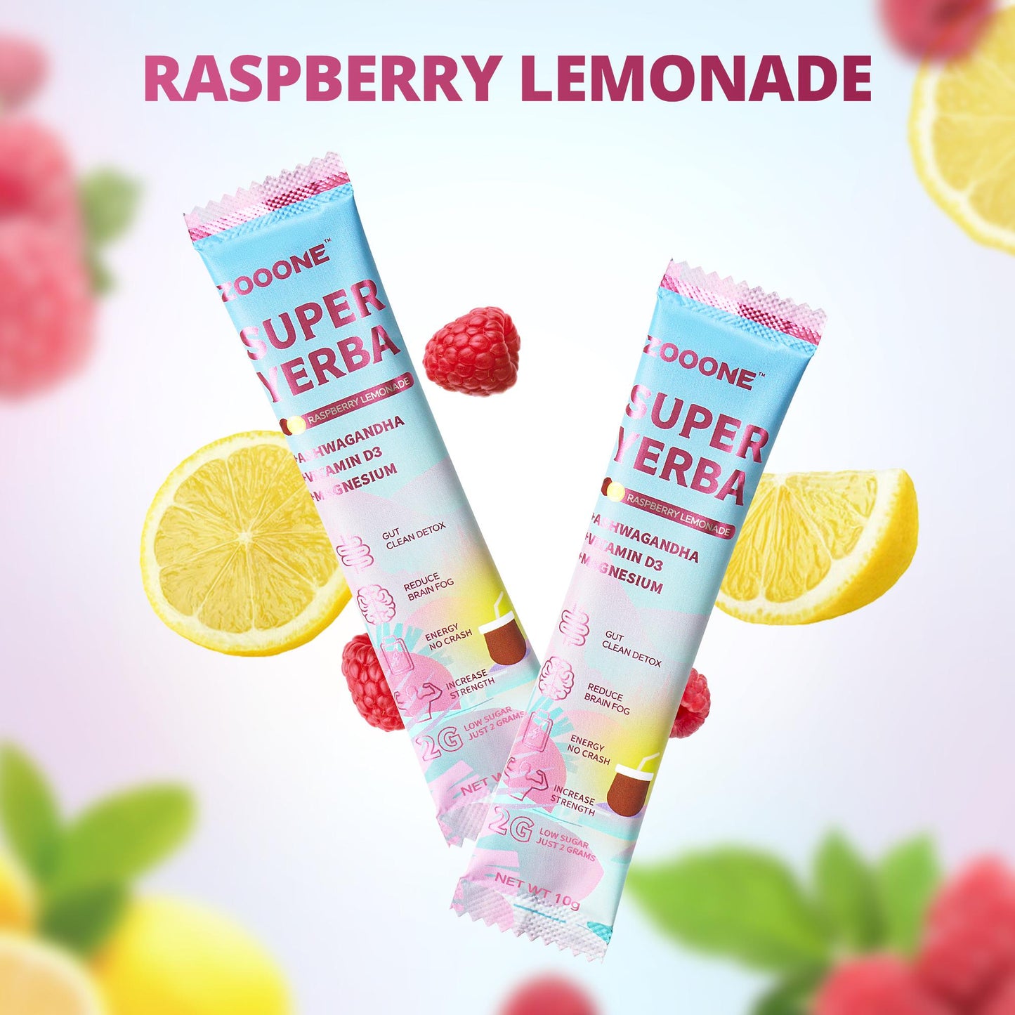 Super Yerba | Yerba Mate Instant Tea Powder | RASPBERRY LEMONADE Flavor