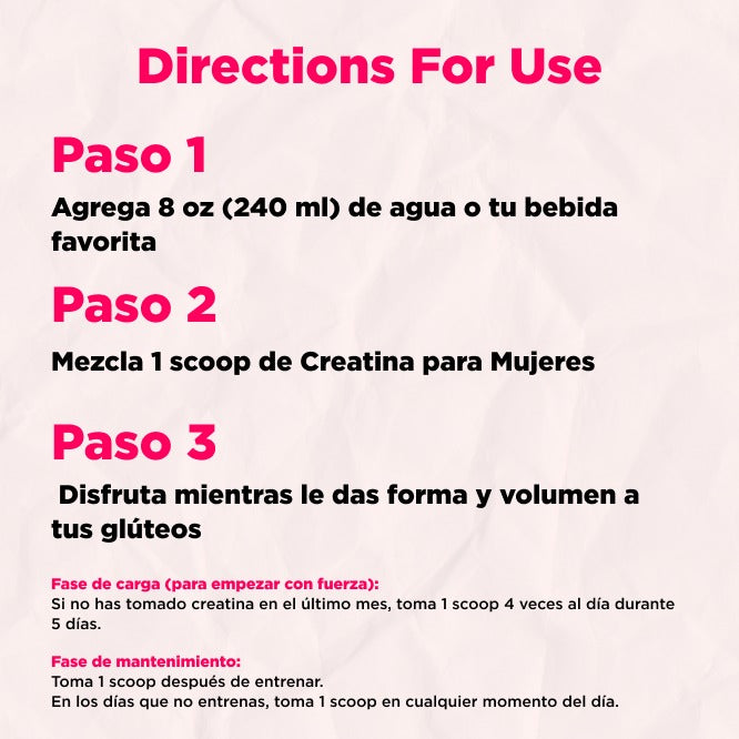 Monohidrato de creatina para mujeres