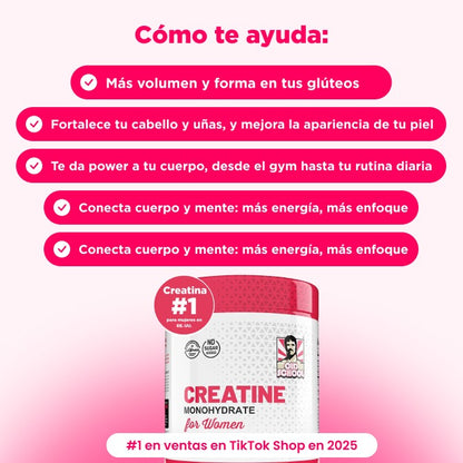 Monohidrato de creatina para mujeres