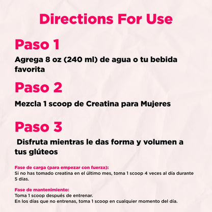 Monohidrato de creatina para mujeres